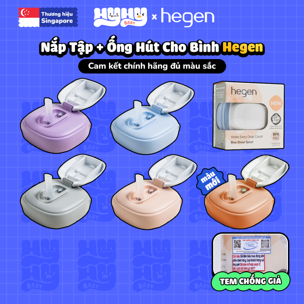 ชุดอุปกรณ์เสริมขวดน้ําดื่มสําหรับเด็ก Hegen – ฝาปิด + หลอดเพื่อแทนที่ขวดนมป้องกันการสําลัก Hegen