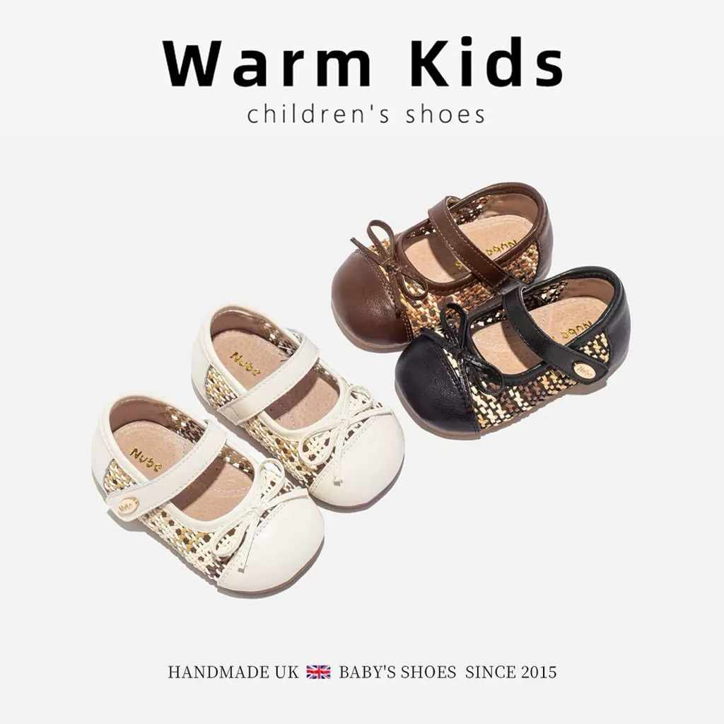 (Ord QC) Nube Kids รองเท้าเจ้าหญิงหนังแท้สําหรับเด็กวัยหัดเดินเด็กผู้หญิง