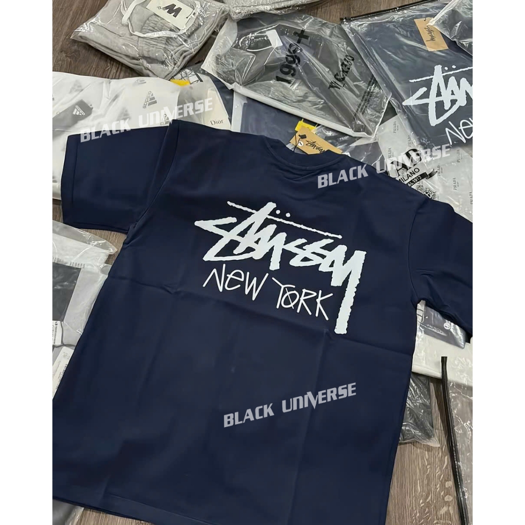 เสื้อยืด Stuusy New york ทําจากผ้าฝ้ายคุณภาพสูง unisex 2-way ยืด gavana