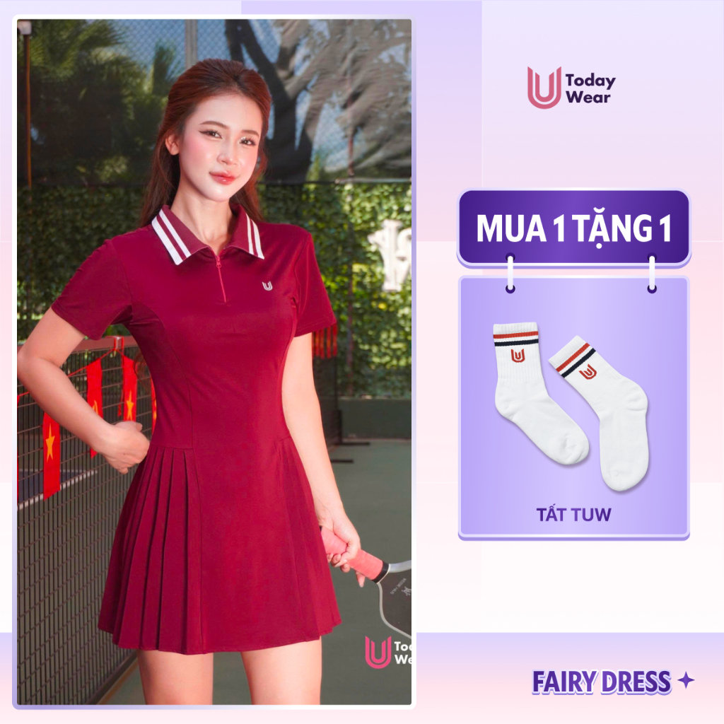 [GIVE 1 SOCK] Tennis Pickleball Today U Wear ชุดกีฬามาพร้อมกับกางเกงนางฟ้าดูดซับเหงื่อเย็น