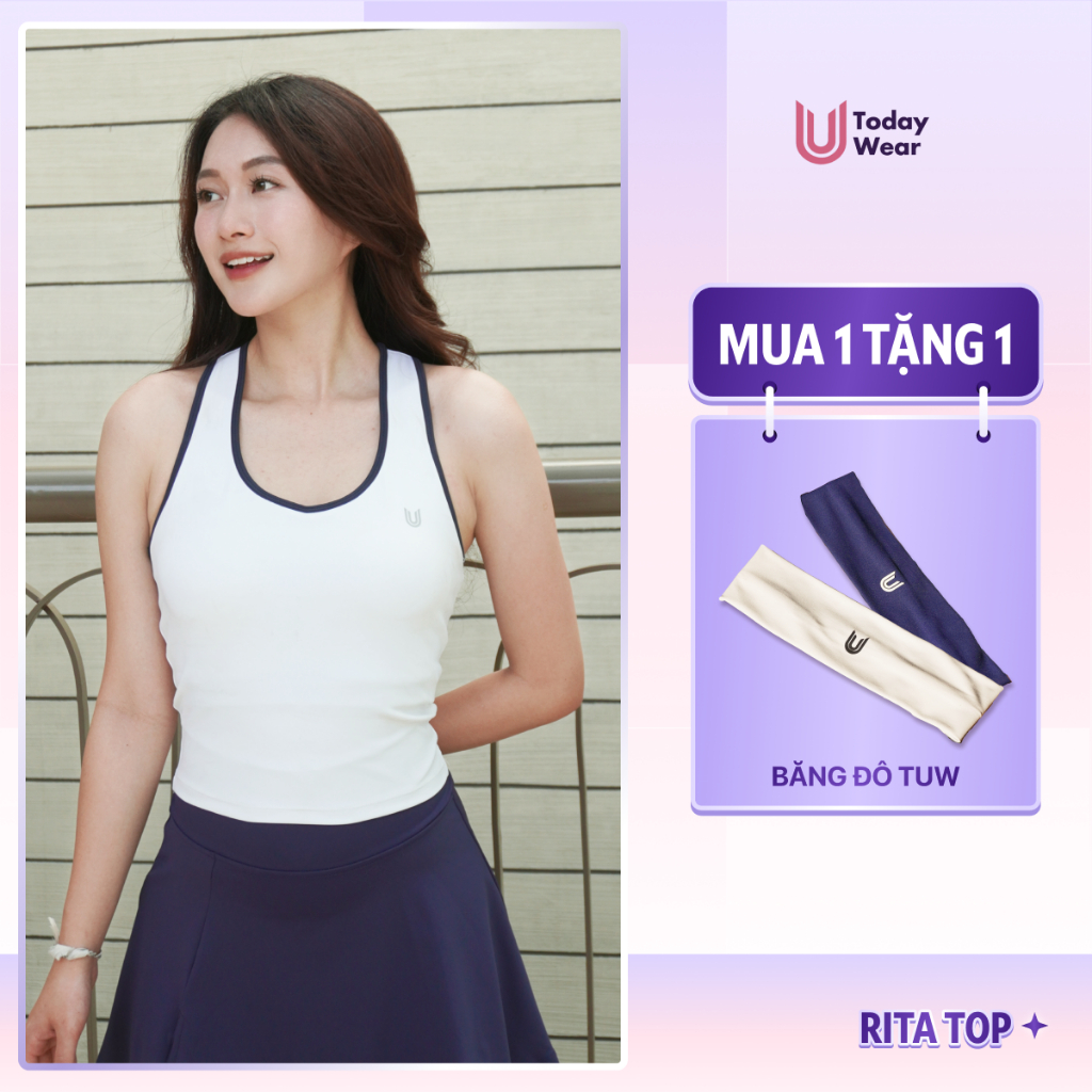 [ฟรี 1 HEADBAND] Rita Top Today U Wear เสื้อกล้ามบุนวมผู้หญิง วัสดุคุณภาพสูง เข้ารูป ลีบแบน ดูดซับเห