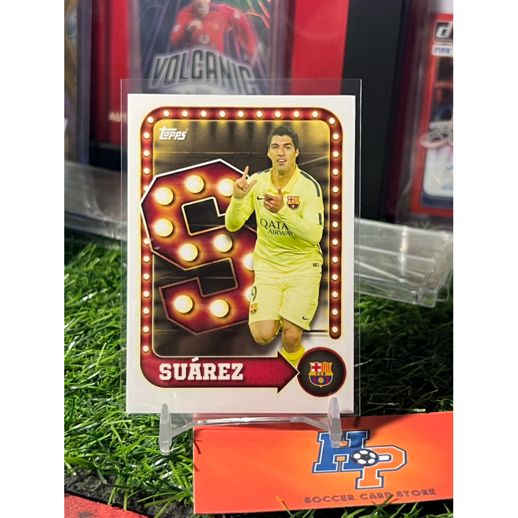 ชื่อ Suarez ในปี Topps Barcelona Collecter Tin 2025/26 การ์ดฟุตบอล