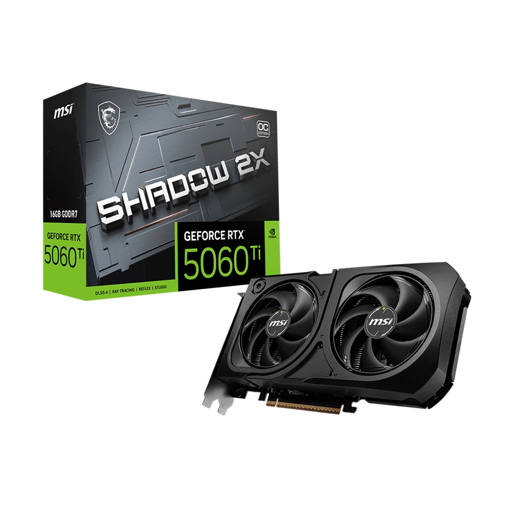 MSI RTX 5060 Ti Shadow 2X 16GB OC GDDR7 VGA การ์ดเต็มกล่อง - ของแท้ 11/2022