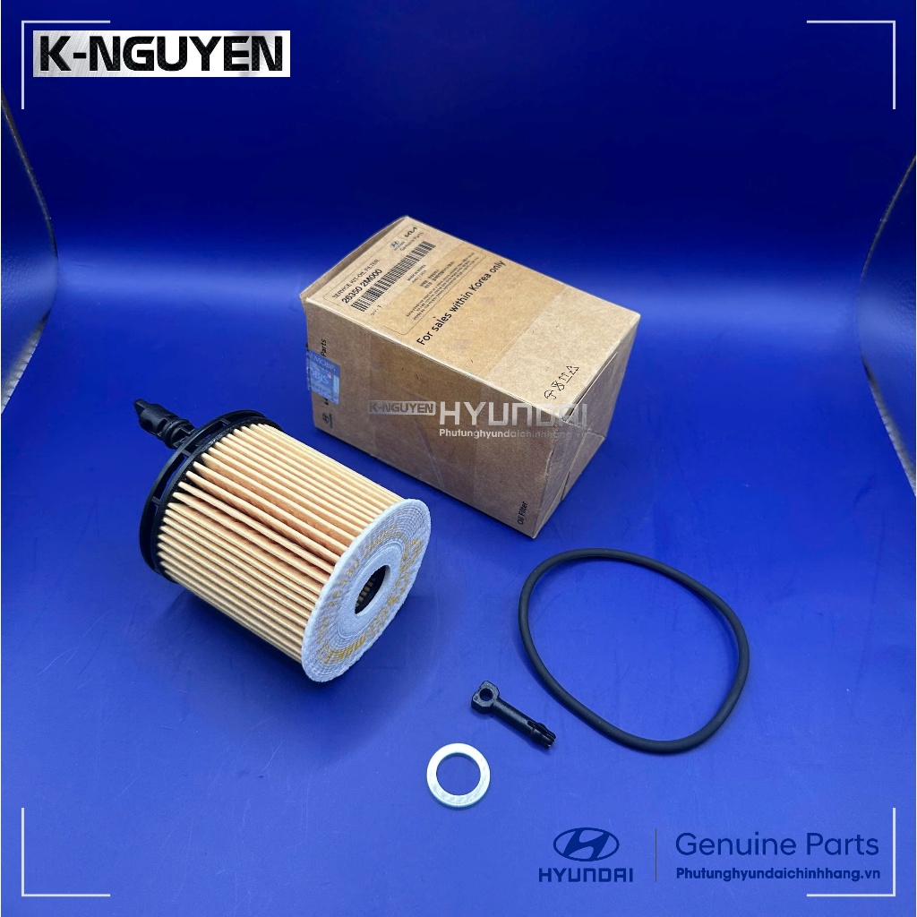 กรองน้ํามันเครื่อง Hyundai Custin (1.5, 1.6) Sonet, Sportage, Creta (22-25), Carens, Custin, Tucson