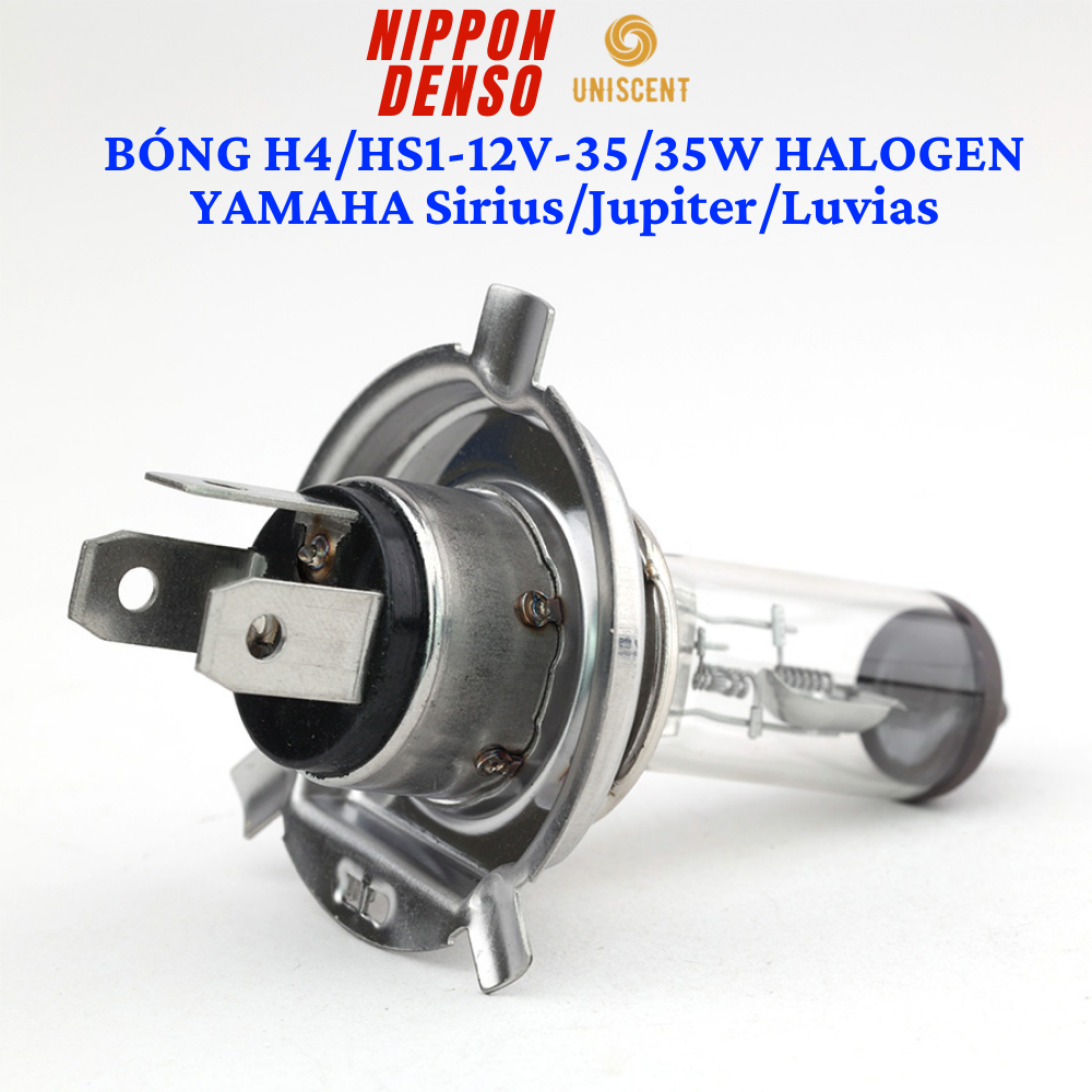 หลอดฮาโลเจน HS1-12V-35/35W สําหรับ Jupiter/Luvias/(Sirius/LC/RC)- NIPPON DENSO- Made In Thailand
