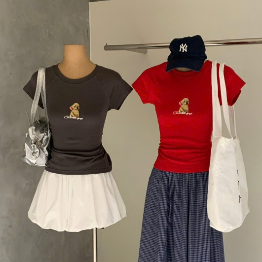 WGWE• เสื้อยืดสุนัข wgwe น่ารักมาก ใหม่ 2026 8915 wgwe ไซส์ QC SM