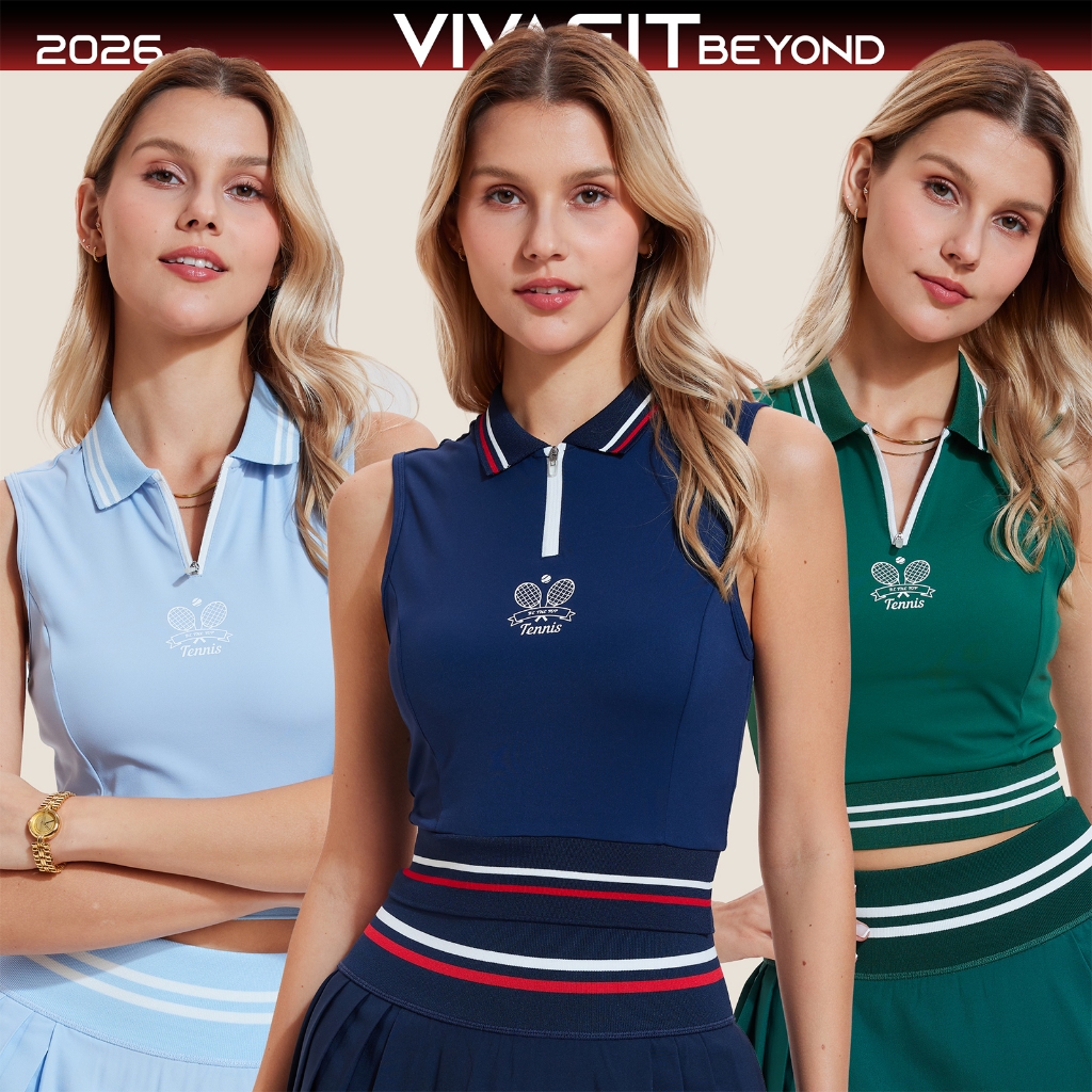 COSLEAF Jasmine เสื้อกล้ามกีฬาผู้หญิงทําจากยางยืดเย็นรองรับ Pickleball, Tennis, Golf