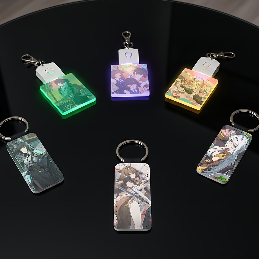Zenless Zone Zero พวงกุญแจ 2 ด้าน หนัง PU แฟชั่นหรูหรา LED