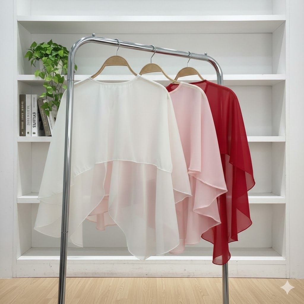 เสื้อโค้ทผ้าชีฟองผ้าไหมน้ําหนักเบาใส่ได้หลายแบบ