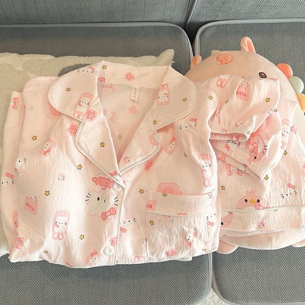 Hanie [ACTUAL PHOTOS INCLUDED] ชุดนอน Hello Kitty น่ารักแขนสั้น H389