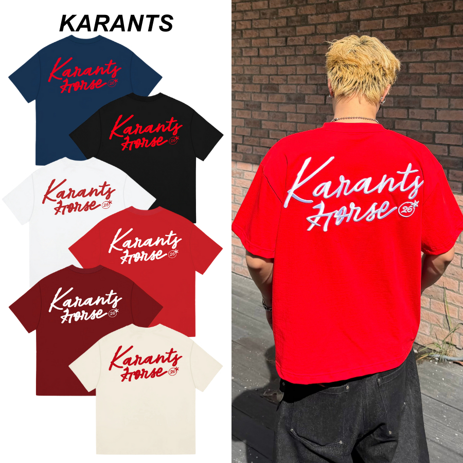 Karants Boxy เสื้อยืดปักลายกระเป๋าแบรนด์ท้องถิ่น Streetwear - KR310