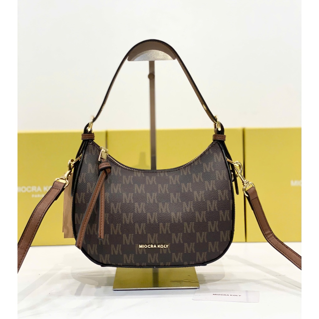 Lovely Miocra Koly กระเป๋าสะพายข้างขนาดเล็กครึ่งวงกลม - f695