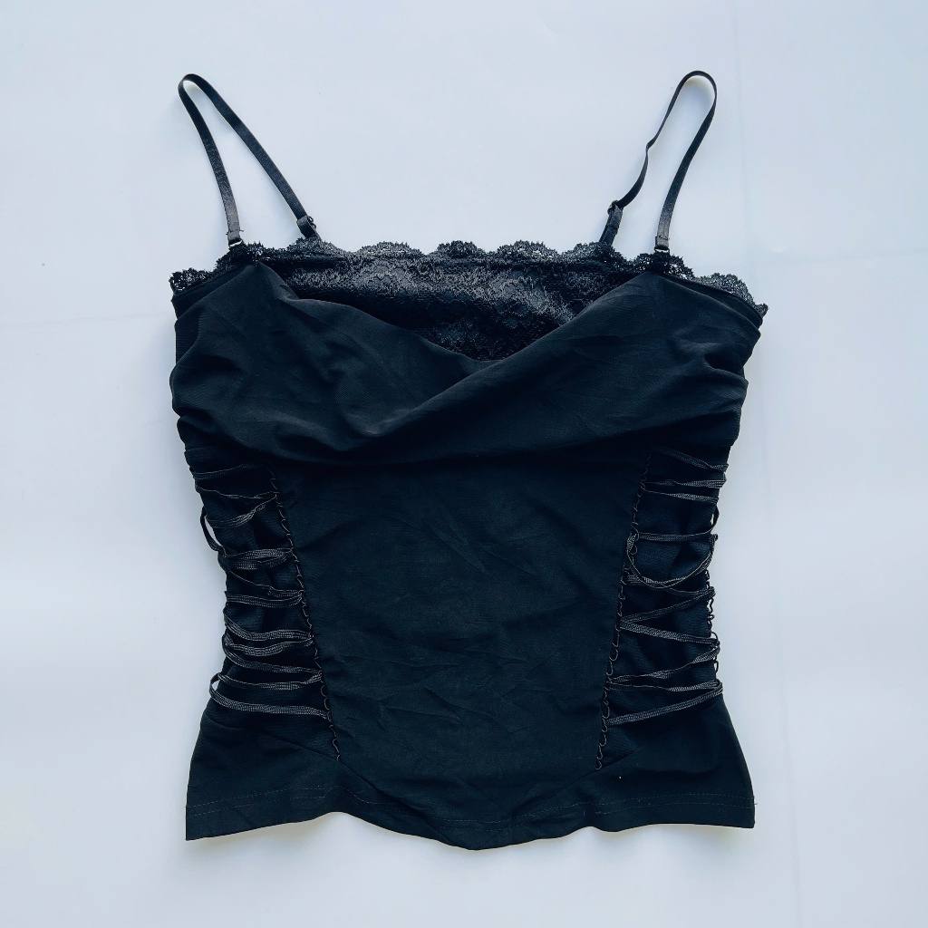 BLACK LACE 2-STOP DRESS – SIZE S – STYLE Y2K