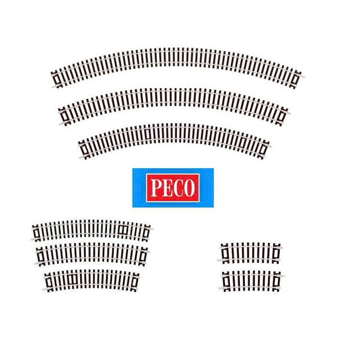 HO scale Train Model / Peco / Curved Rail Nickel Code 100 (Currved Track) นิกเกิล HO scale 1/87, HO 