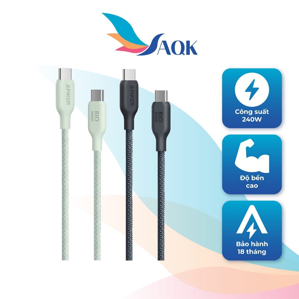 Anker 543 สาย USB Type-C to Type-C 0.9m 240W 0.9m A80E5/1.8m A80E6 - สินค้าของแท้