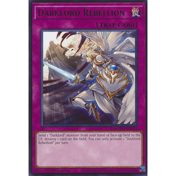 [Yugioh Funny Shop] การ์ด 1 ใบ MZMU-EN123 Darklord Rebellion R