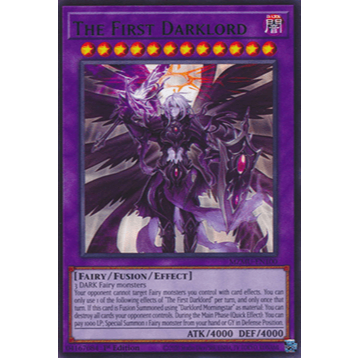 [Yugioh Funny Shop] การ์ด 1 ใบ MZMU-EN100 The First Darklord R