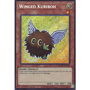 [Yugioh Funny Shop] การ์ด 1 ใบ MZMU-EN064 Winged Kuriboh SCR