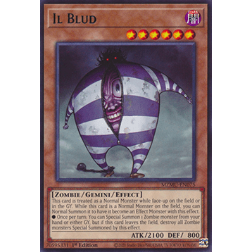 [Yugioh ร้านตลก] การ์ด 1 ใบ MZMU-EN075 Il Blud R