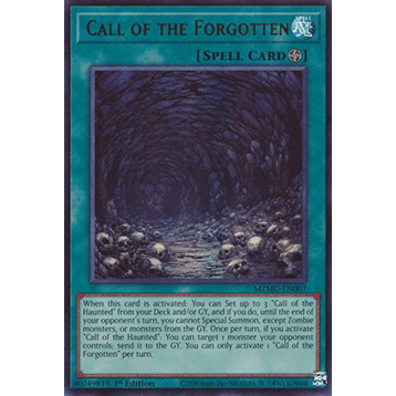 [Yugioh Funny Shop] การ์ด 1 ใบ MZMU-EN007 Call of the Forgotten - ULTRA RARE