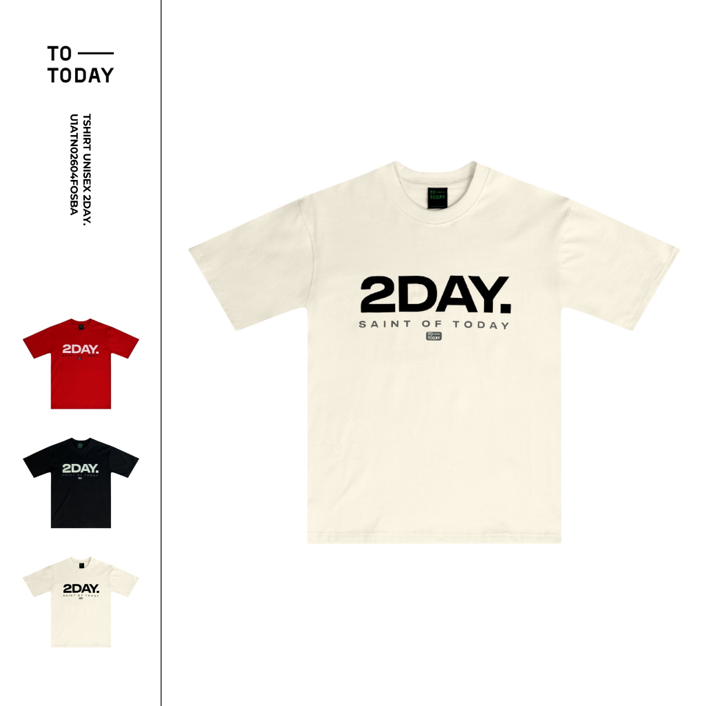 เสื้อยืด Unisex 100% Cotton Cool Oversize Form TOTODAY 2Day U1ATN02604