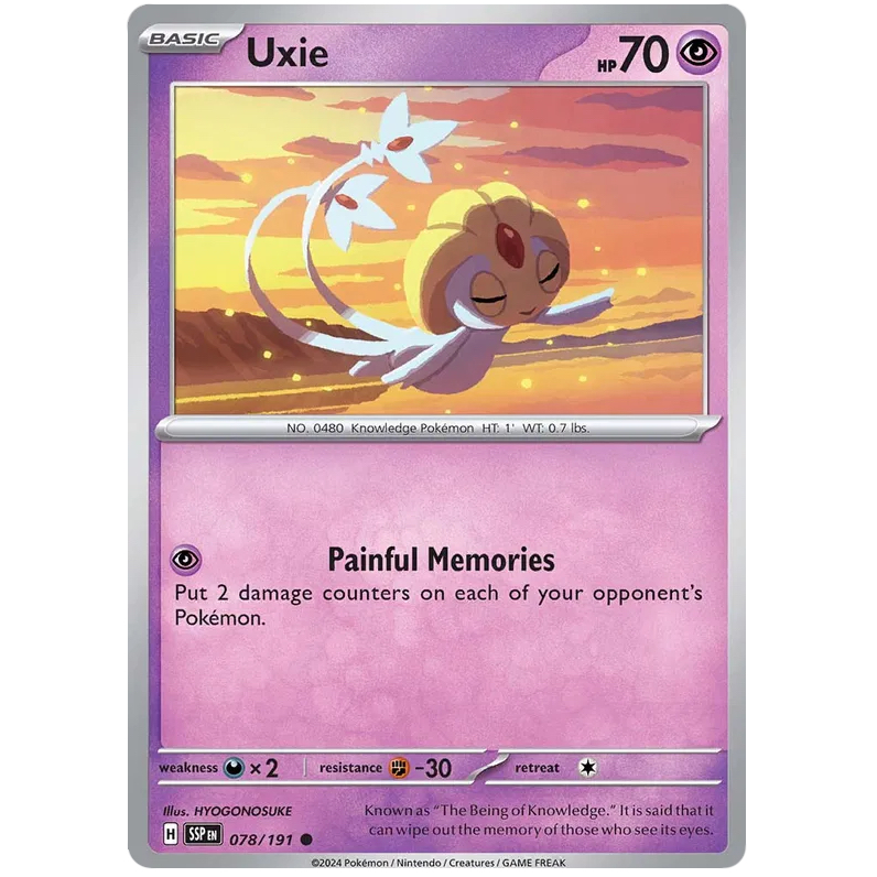 SSP - Pokemon TCG - Uxie - ทั่วไป - 078/191