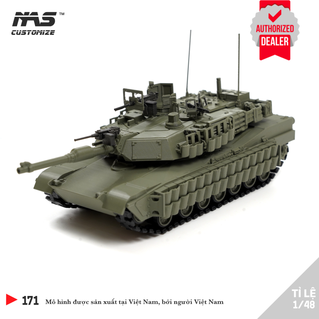 [NAS] รถถังอเมริกัน รุ่น M1A2 TUSK 2 Abrams 1/48 สเกล 1:48 รุ่นถัง M1 Abrams