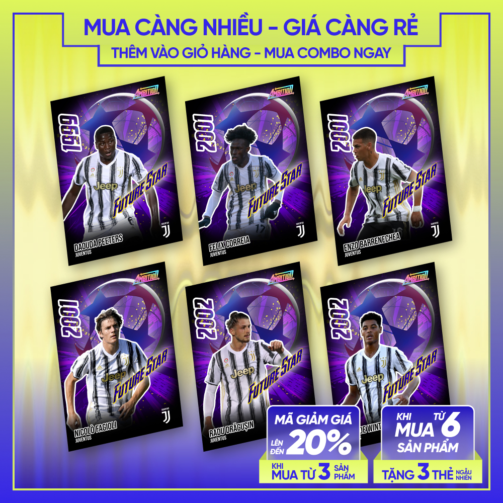 20-21 JUVENTUS FUTURE STAR | การ์ดนักฟุตบอล SKYLLECTA | Fagioli De Winter Enzo Barrenchea Wesley เคร