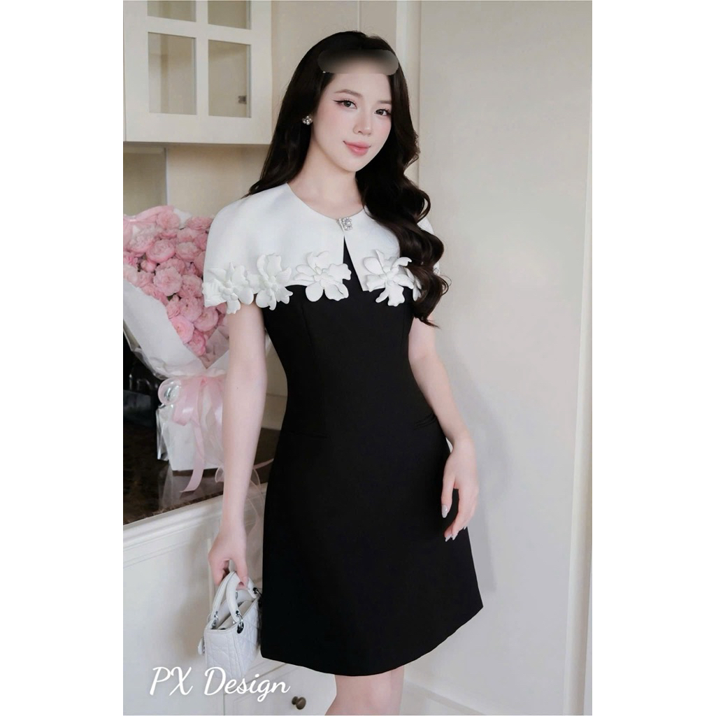 226PX93 HA.HI ใส่เดรสคอปกลูกไม้