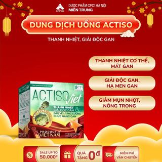 Dung Dịch Uống ACTISO VIET - Thanh Nhiệt Cơ Thể, Mát Gan, Tăng Cường Chức Năng Gan (Hộp 20 Ống)