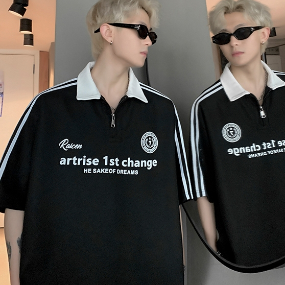 เสื้อโปโล Unisex คอปกหัวเข็มขัดมีสไตล์ - NEMO SHOP - ผ้ารังผึ้งระบายอากาศ