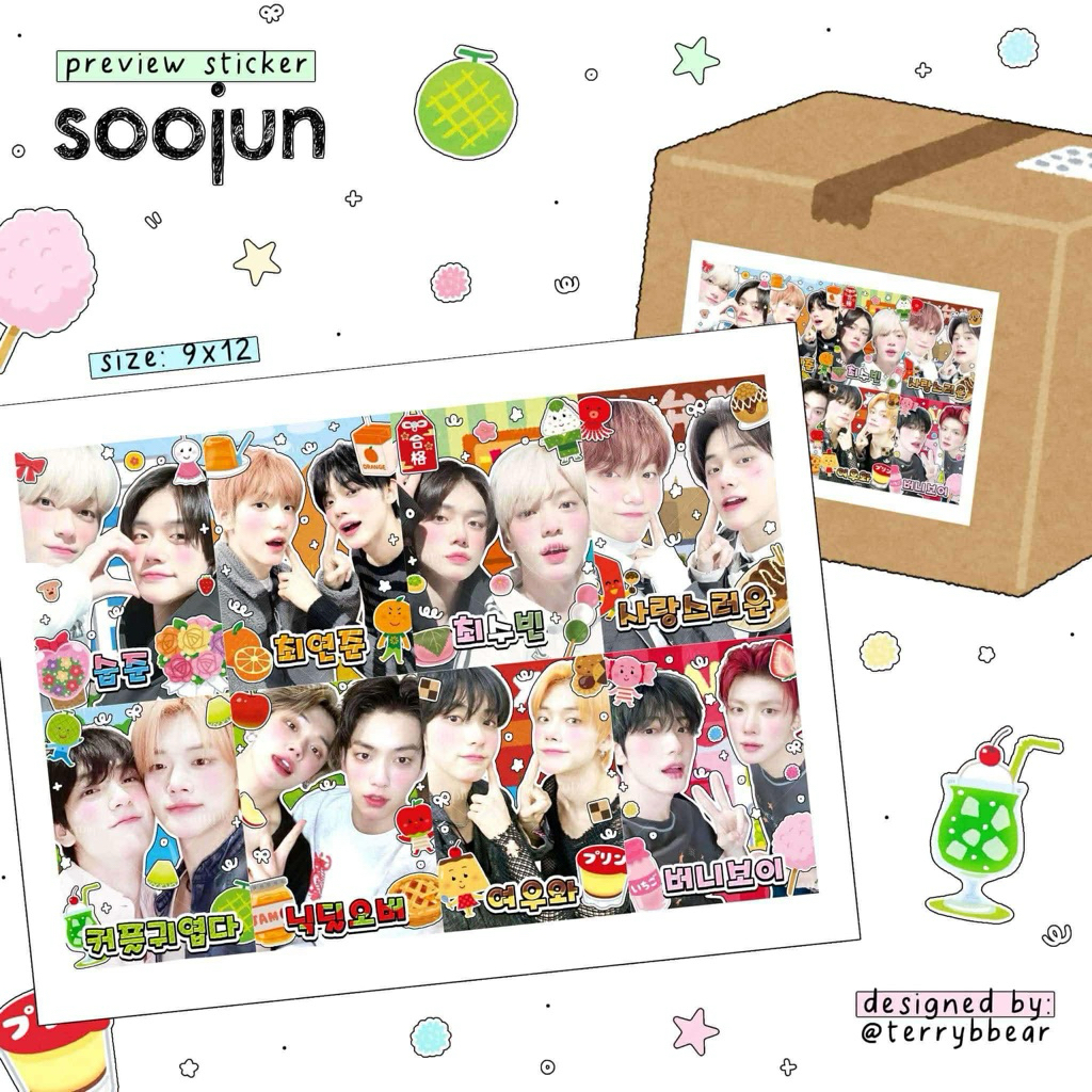 Box Mix Sticker TXT + Sticker แผ่น TXT (กรุณาอ่านรายละเอียดก่อนซื้อ)