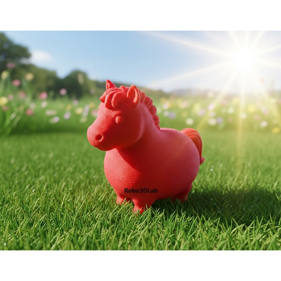 โมเดลม้าอ้วน ม้าอ้วนน่ารัก พวงกุญแจนําโชค พิมพ์ 3 มิติ Robo3DLab