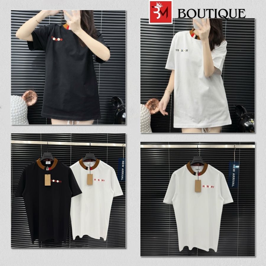 เสื้อยืด bx ปักลายตัวอักษรและคอปก - เสื้อยืดผู้ชายและผู้หญิง bx ปักลายผ้าฝ้าย 660293