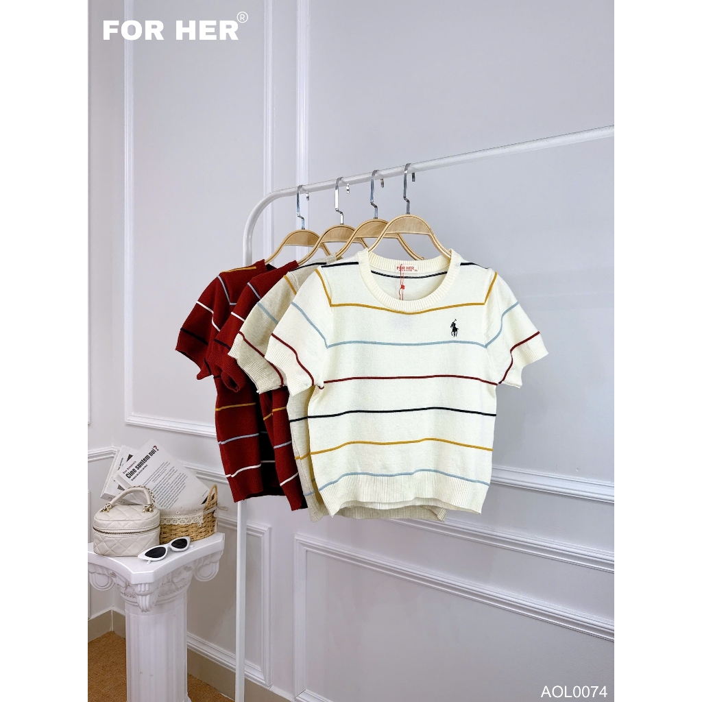 FORHER เสื้อสเวตเตอร์ลายทางสี - AOL00741 AOL00742 AOL00743 AOL00744