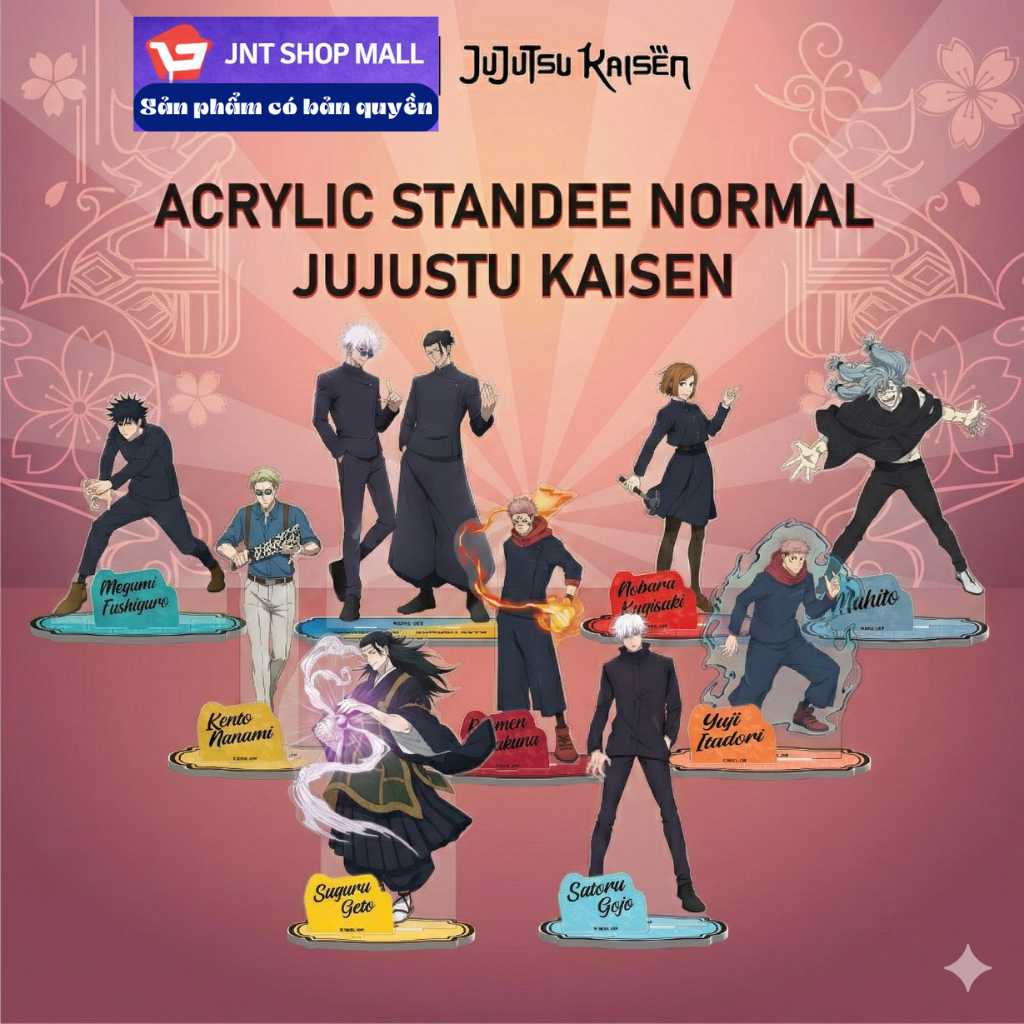 อะคริลิค Jujutsu Kaisen ของแท้ – Standee Gojo Satoru, Gego Suguru, Sukuna | ฟิกเกอร์อนิเมะตั้งโต๊ะ