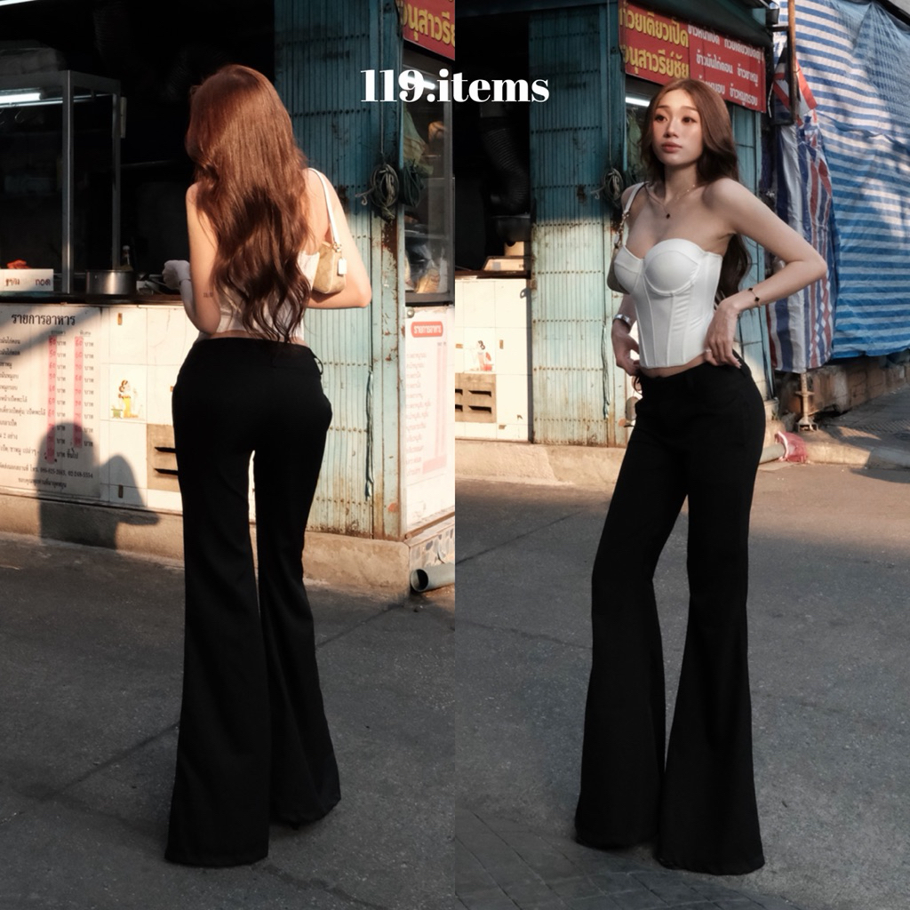 119.items กางเกงขาบานแนวราบ