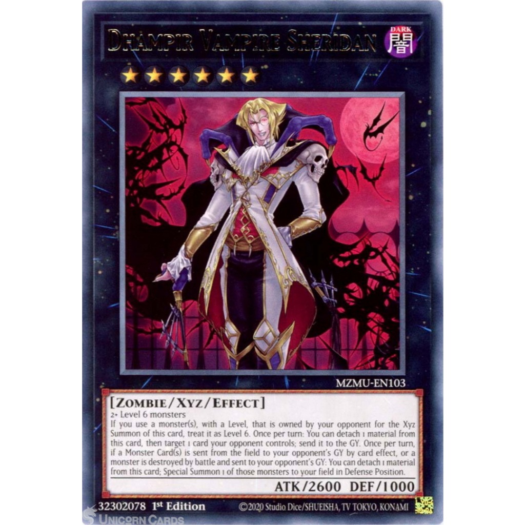 [KW2 Yugioh]* [EN-UK] MZMU-EN103 การ์ด Dhampir Vampire Sheridan : Rare 1st Edition