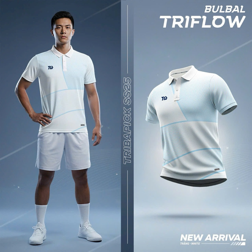 BULBAL TRIFLOW MENS SPORTS POLO SHIRT COLLECTION สําหรับเทนนิส Pickleball ผ้าเย็น