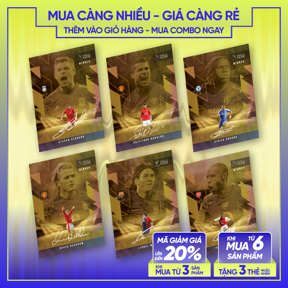 22-23 HALL OF FAME | การ์ดนักฟุตบอล SKYLLECTA | Rooney Beckham Lampard Gerrard Henry Keane Ronaldo CR7 Messi S4