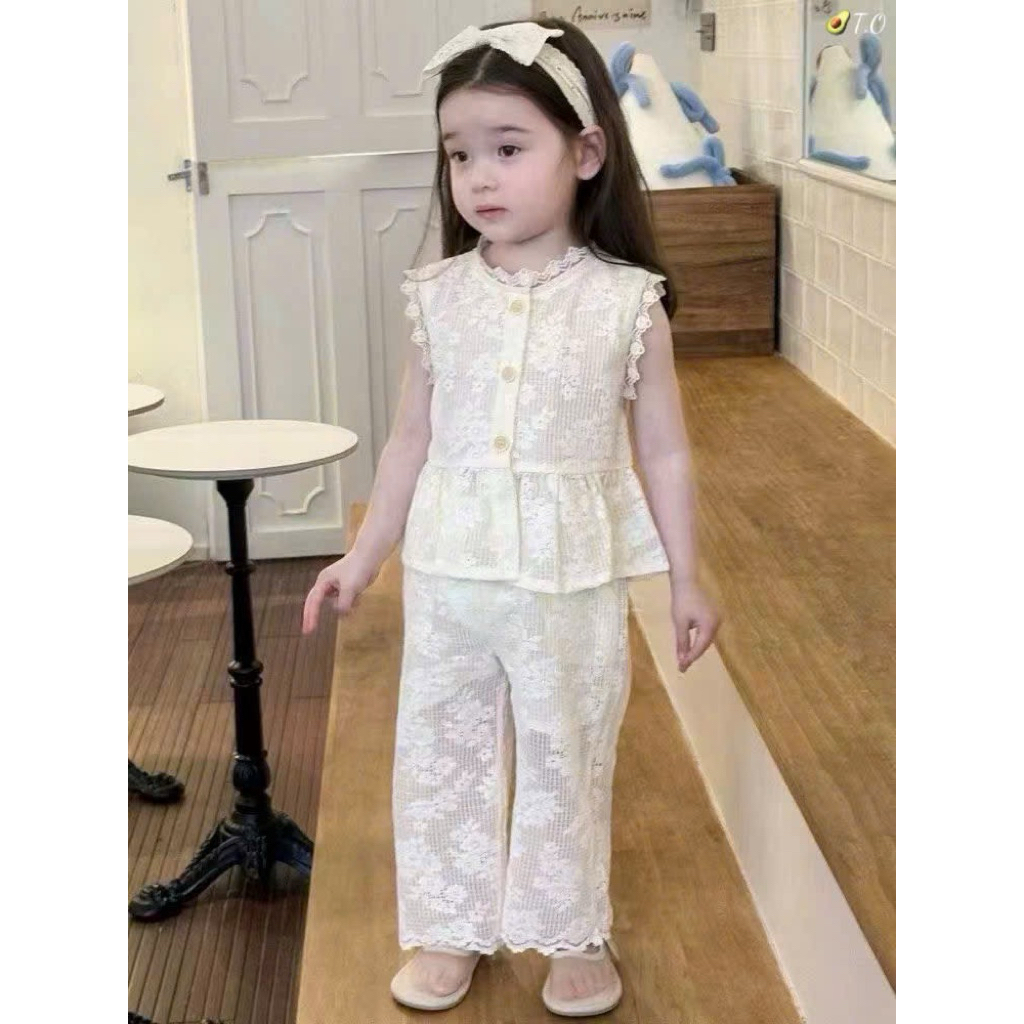 [90-130] LunaClassy Girls Lace Down Set BO5175FS