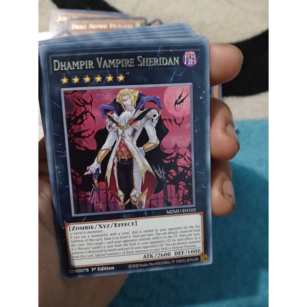 [Yugioh Bien Hoa Store] การ์ด 1 ใบ Dhampir Vampire Sheridan MZMU-EN103 หายาก 1st