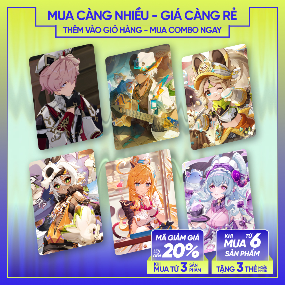 MIZUKI IFA ANSAN KACHINA DAHLIA ESCOFFIER | การ์ดตัวละคร GENSHIN IMPACT | การ์ดมุม