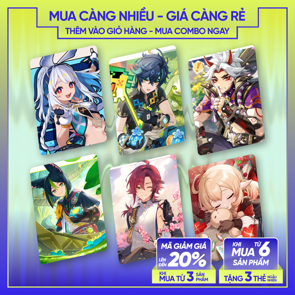 KINICH MUALANI TIGHNARI HEIZOU ITTO KLEE | การ์ดตัวละคร GENSHIN IMPACT | การ์ดมุม