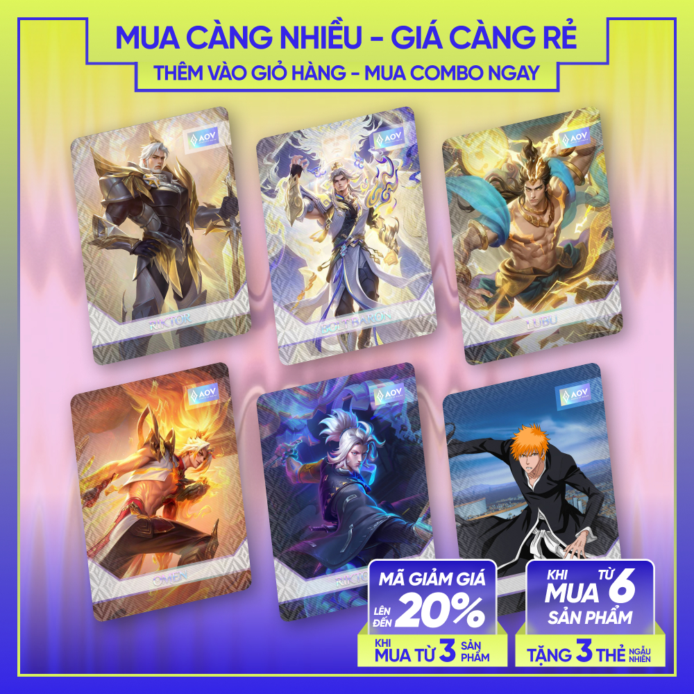 ดีที่สุดของ AOV | Lubu Omen Riktor Bolt Baron Richter Lu Bu | LIEN QUAN MOBILE CORNERED CARD - ARENA
