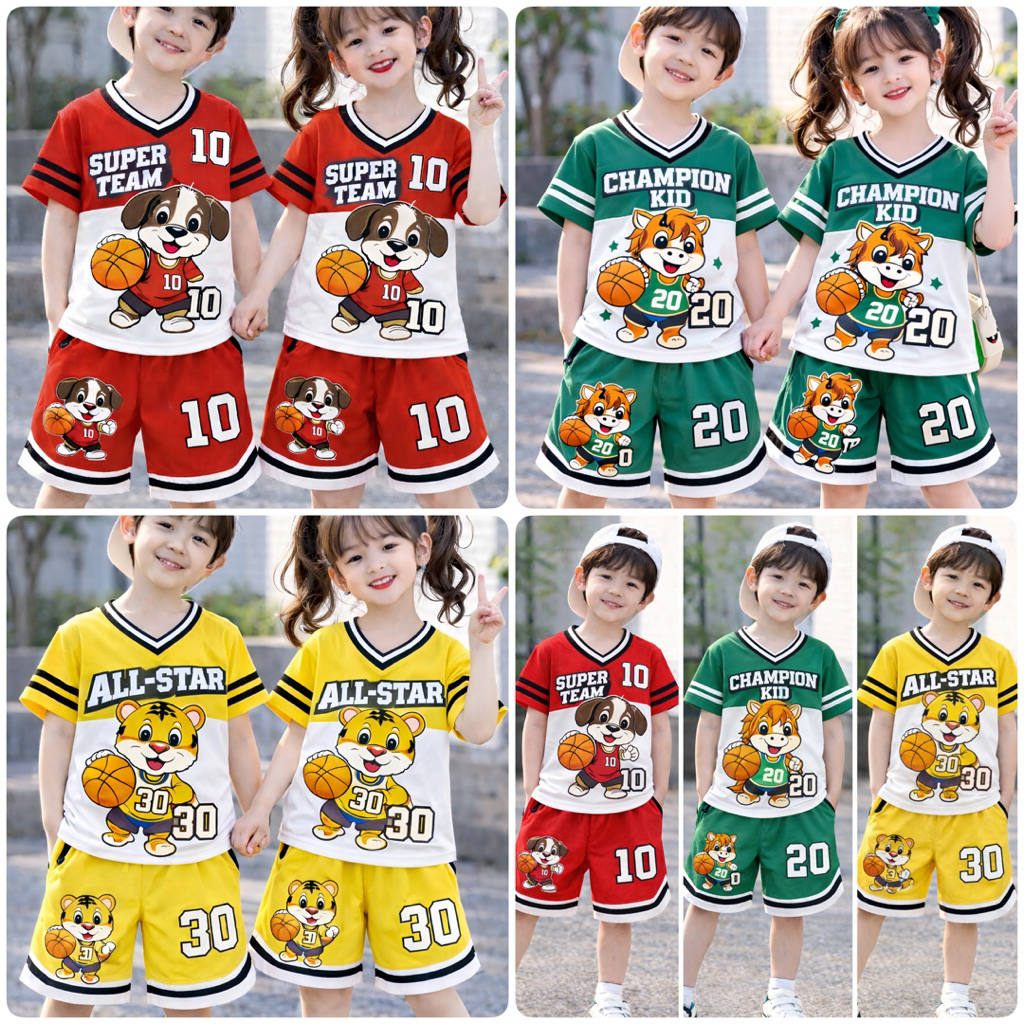 (ไม่มีกระเป๋า)COMBO 3 BASKETBALL SETS สําหรับเด็กชายและเด็กหญิงทําจากยางยืดเย็นไทย ขนาดตั้งแต่ 7-45k