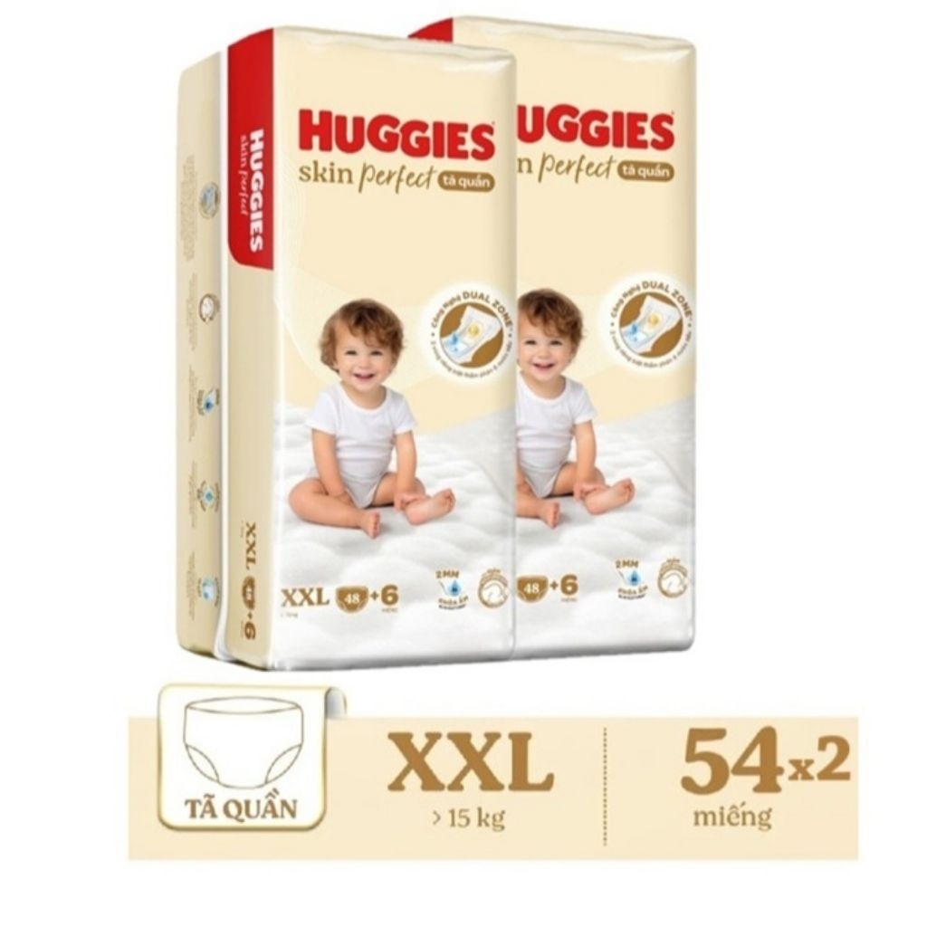 กางเกงผ้าอ้อม Huggies Skin Perfect ไซส์ XXL 48+6