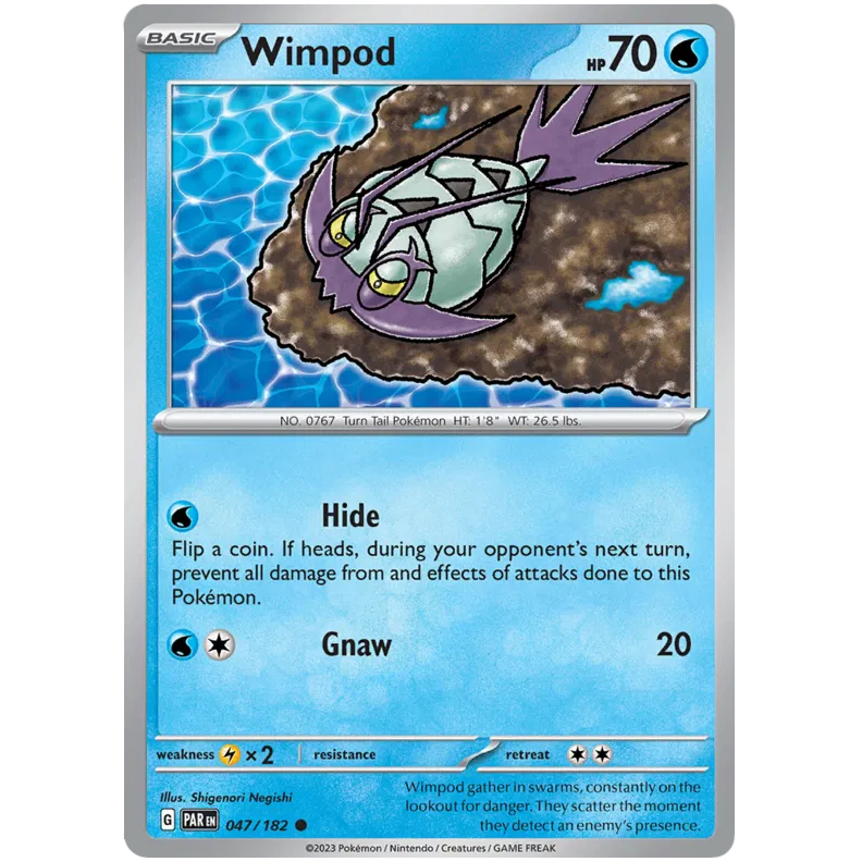 PAR - Pokemon TCG - Wimpod - ทั่วไป - 047/182