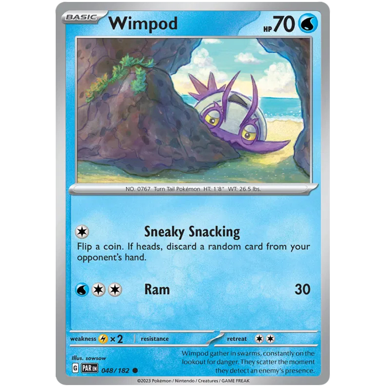 PAR - Pokemon TCG - Wimpod - Common - 048/182