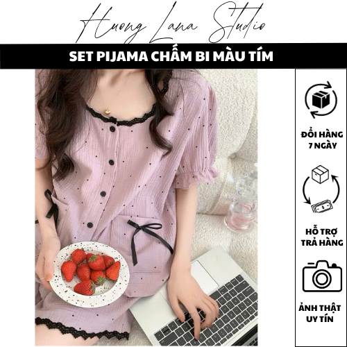 ชุด PIJAMA สีม่วง***